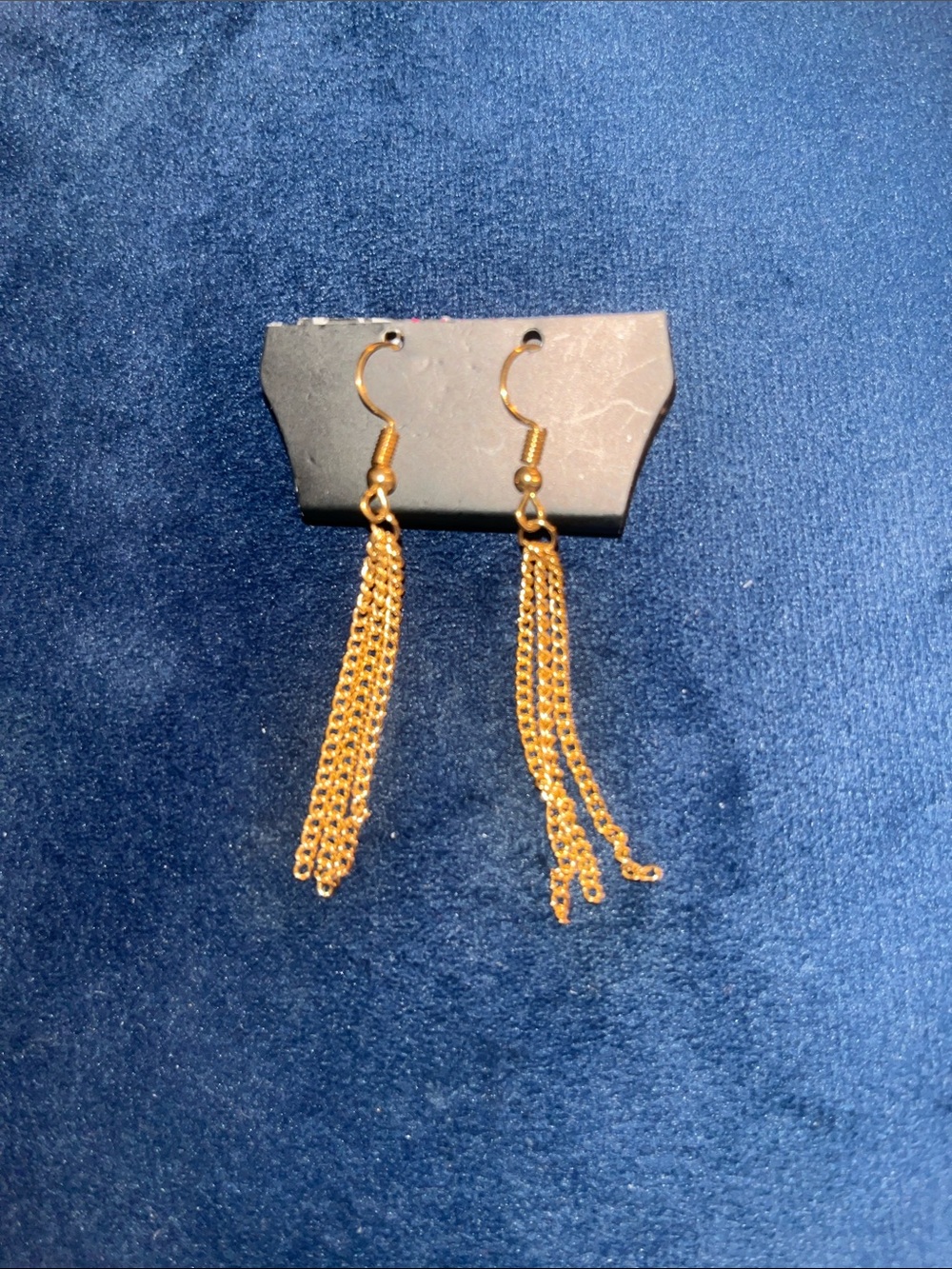 Gold Tassel Chain Drop Earrings - Women Jewelry